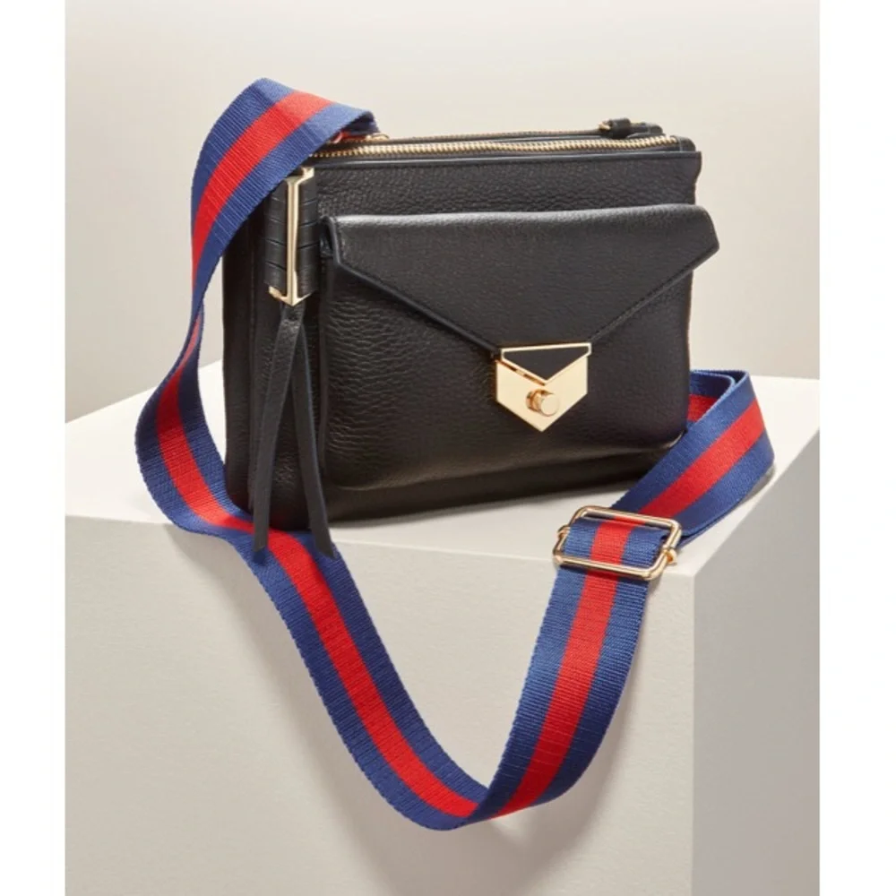 Stella & Dot | Retired Ultra Luxurious Covet Black Leather Crossbody Pur… - Picture 2 of 15